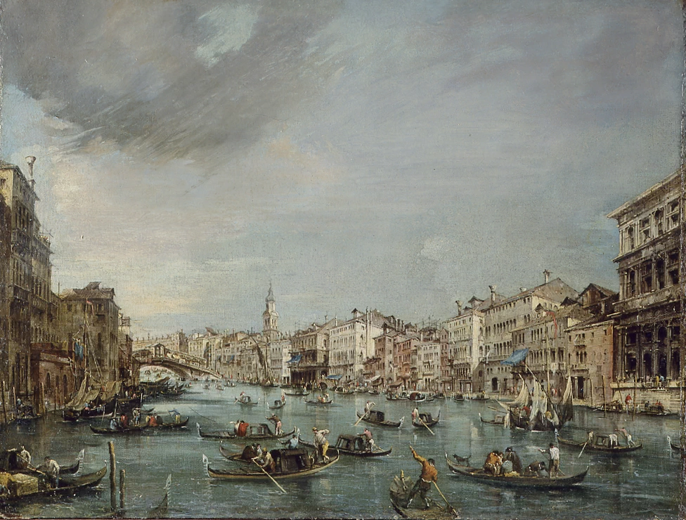 Veduta del Canal Grande verso Rialto con Palazzo Grimani e Palazzo Manin - Pinacoteca Brera, Milano